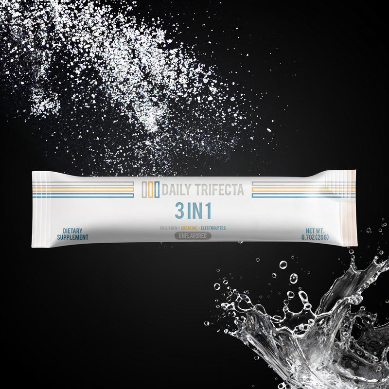 Daily Trifecta - Collagen, Creatine & Electrolyte 3 in 1 Stick Packs (Box of 30)